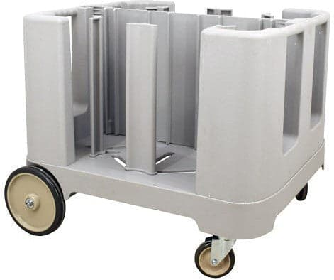 Polypropylene Poker Chip Dish Cart / Caddy with Adjustable Dividers and Vinyl Cover – Gray