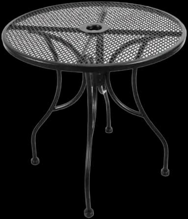ATS Expanded Metal Mesh Outdoor Table Top, 30"R, Black