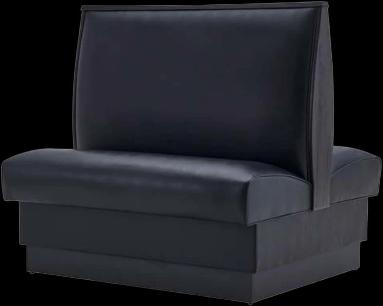 ATS William QuickShip Booth, Plain Back, Double, 42" H x 46" L, Black