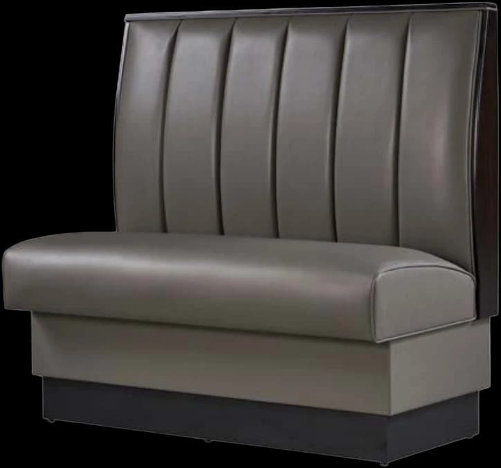 ATS William QuickShip Booth, 6-Channel Back, Single, 42" H x 46" L, Brown