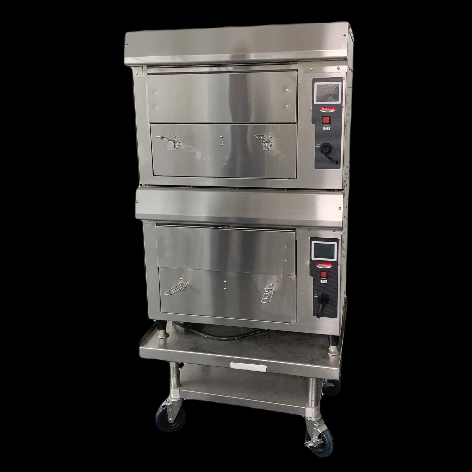 BakeMax BMDGF5 Commercial Floor Model Electric Double Stacked Greaseless Forced Air Fryer