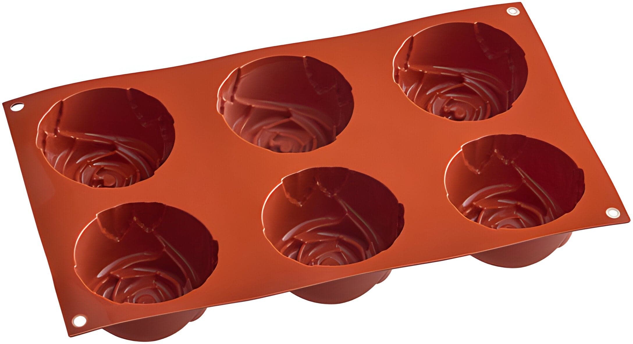 Silikomart – 2.9" x 1.5" Silicone 6 Compartment Rose Baking Mold – SF077