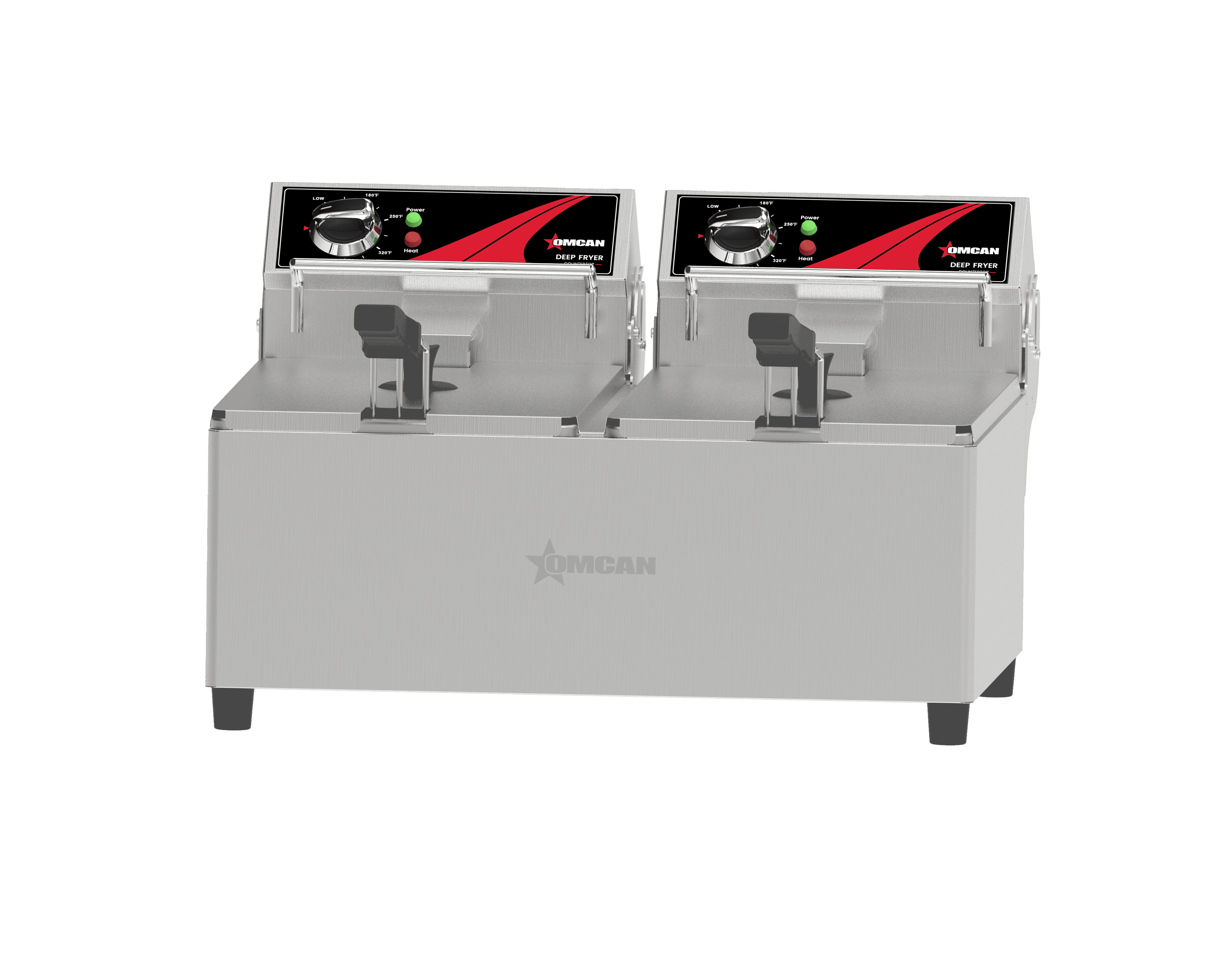 2 x 20 lb Capacity  Elite Series Electric Countertop  23.6” Double Basket Deep Fryer