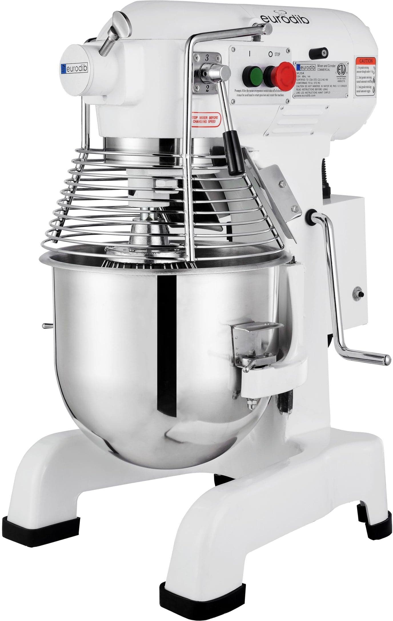Eurodib M20-ETL 20 Qt. Professional Planetary Mixer – 120V, 1 Phase
