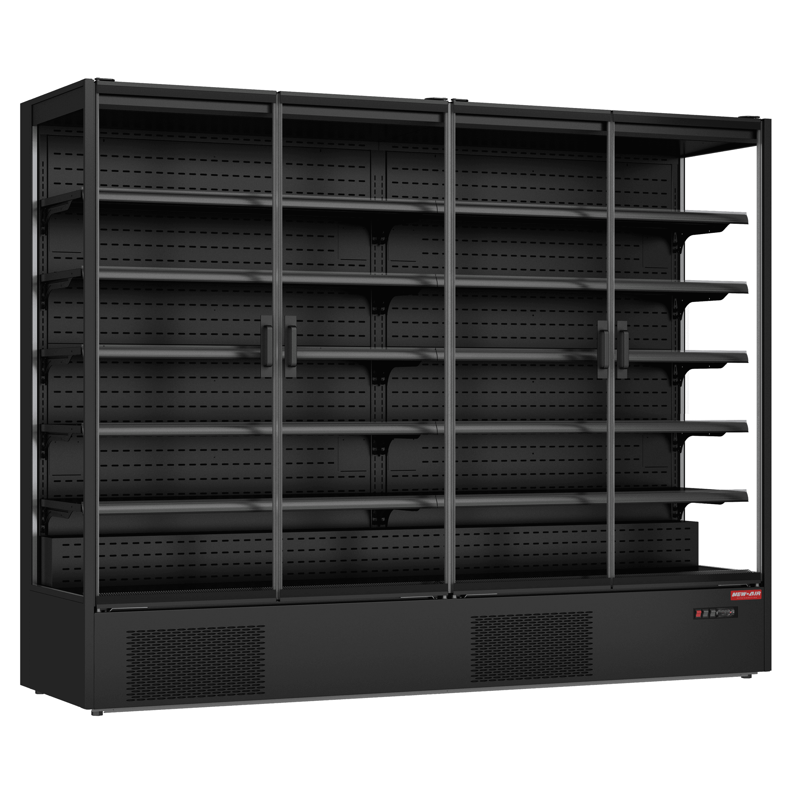 New Air NMD-100-4H 100" Seamless Glass Door Refrigerated Merchandiser