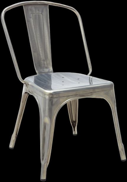 ATS AR-802L-GDF Tolix-Style Plus Chair, Clear-Coat