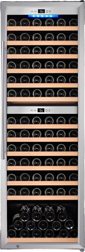 Vinovero 25" Dual Zone Wine Cooler with 126 Bottle Capacity and Stainless Steel Door