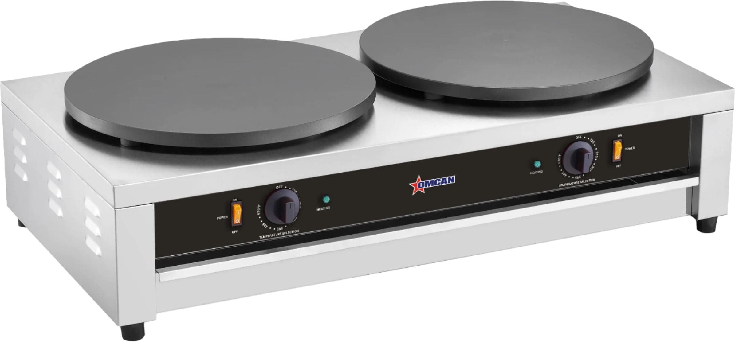 16″ Dual Electric Cast Iron Crepe Maker – 120 V, 2 x 1750W