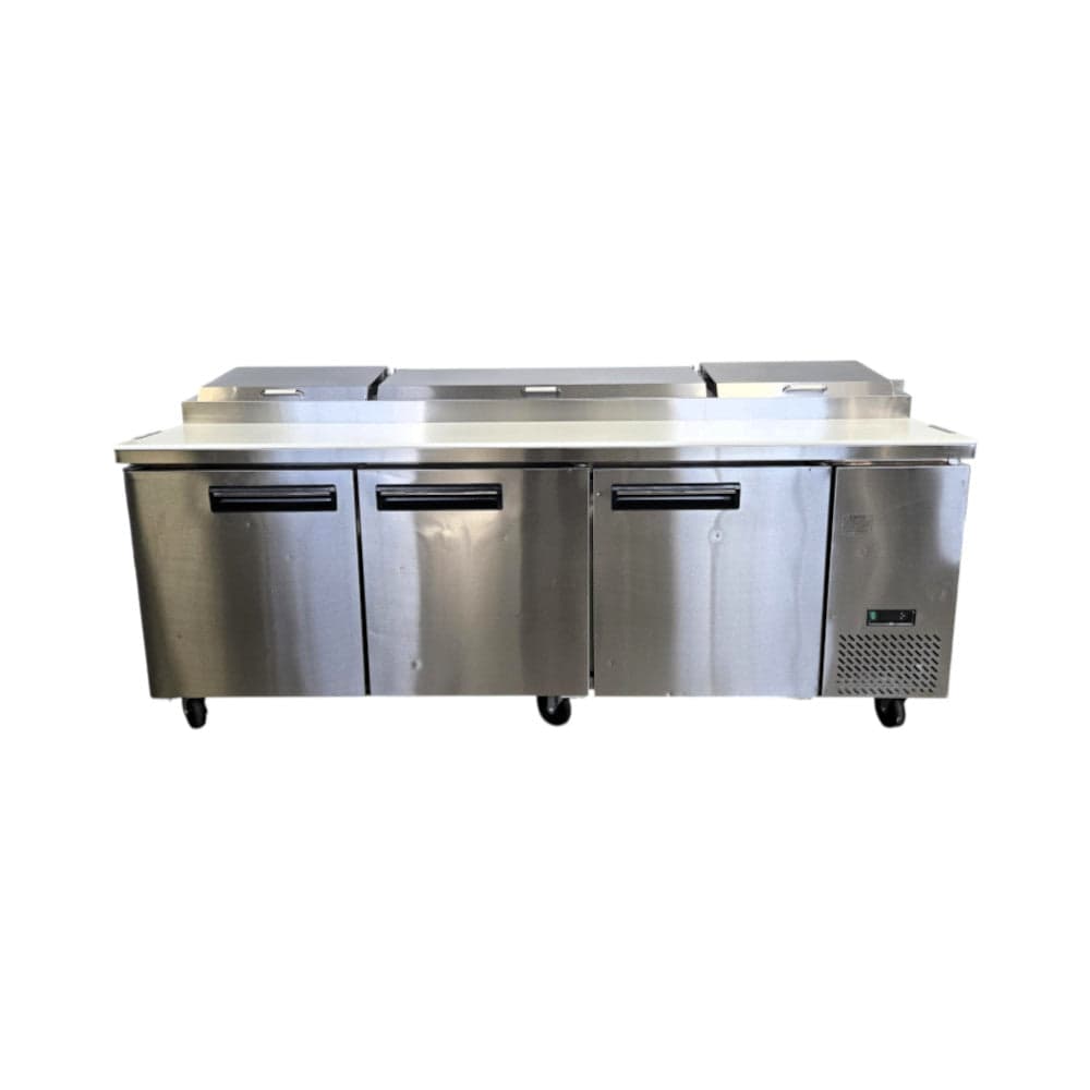 EFI CPDR3-93VC Refrigerated Pizza Prep Table - 3 Solid Door - 93 Inch