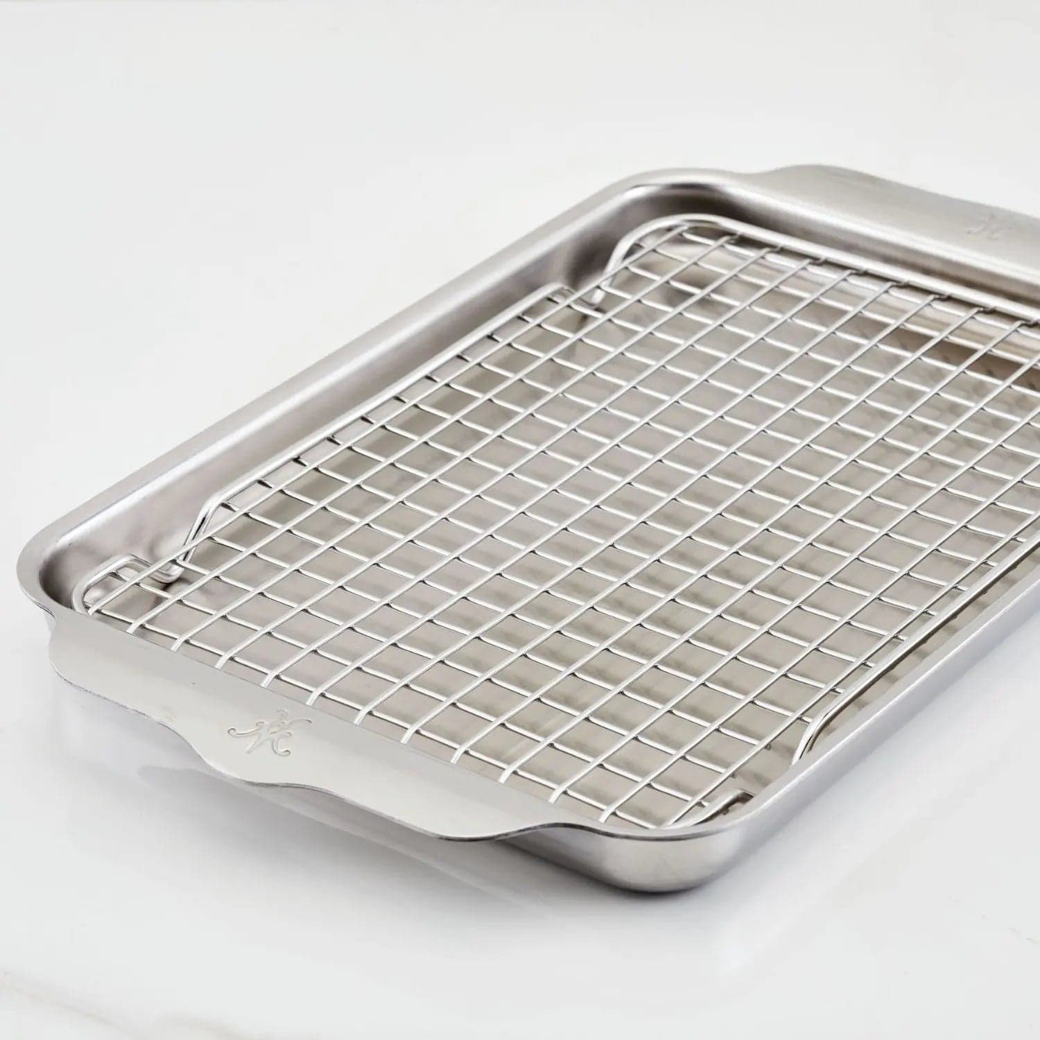 Hestan – Ovenbond 12.5″x 9″ Try-Ply Stainless Steel Sheet Pan With Rack