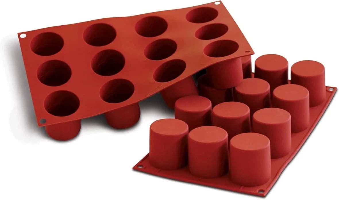 Silikomart – 1.8" x 1.9" Silicone 12 Cylinders Baking Mold – SF098