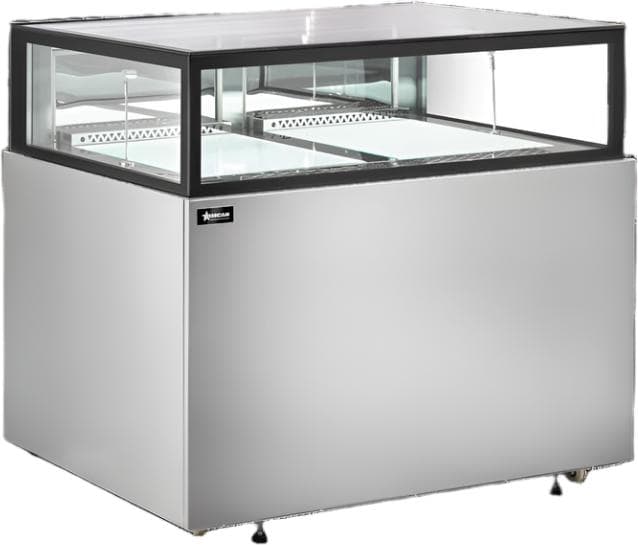 48” x 32” Flat Top Refrigerated Showcase, 13.2 cu.ft. (373 L), Stainless Steel