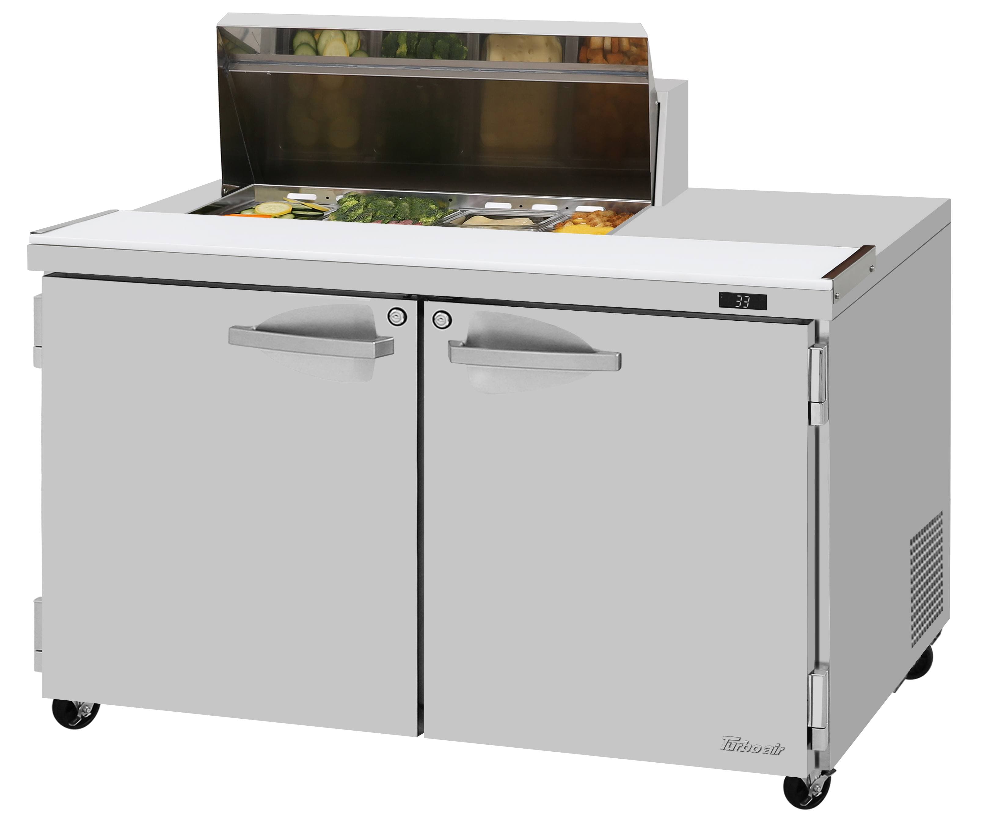 Turbo Air – PRO Series Sandwich/Salad Prep + Work Station, 48-1/4″ Wide – PST-48-08S-N(-LW)