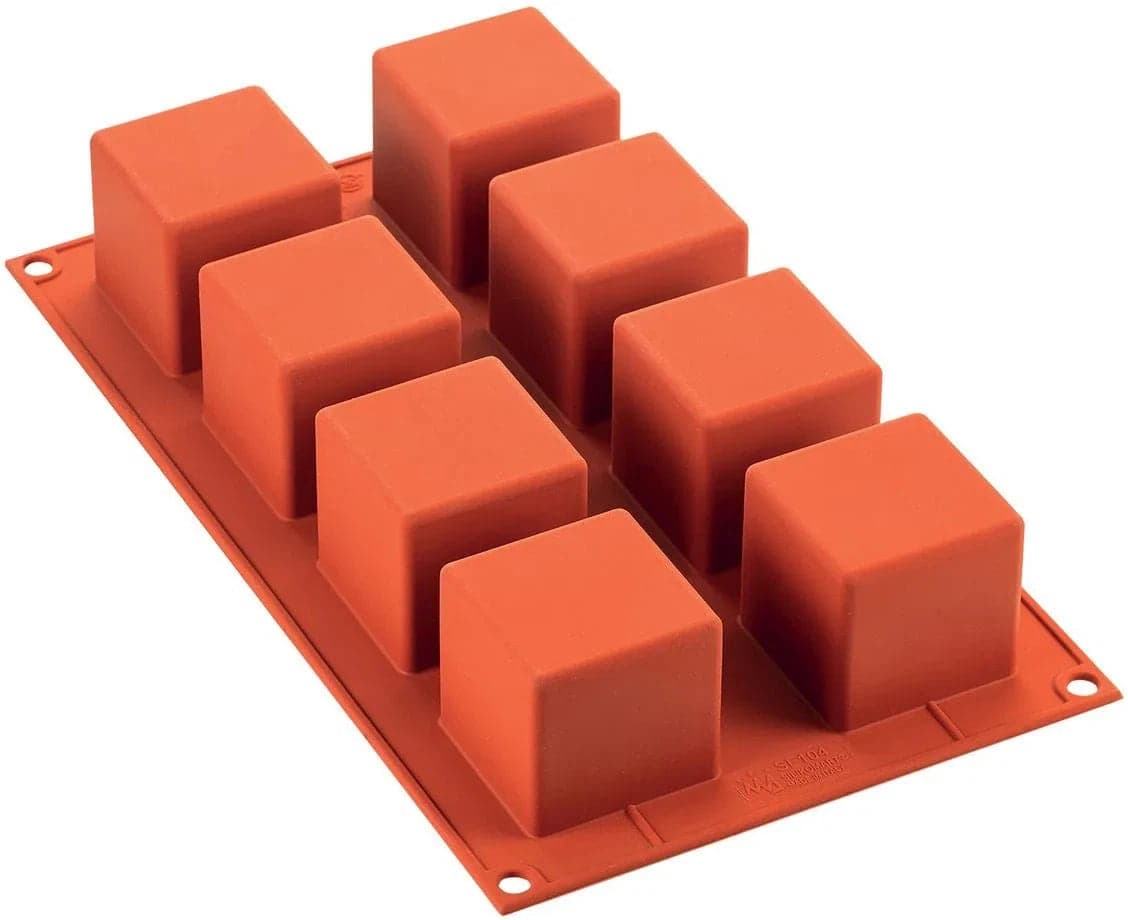 Silikomart – 1.9" x 1.9" Silicone #8 Compartment Cube Baking Mold – SF104