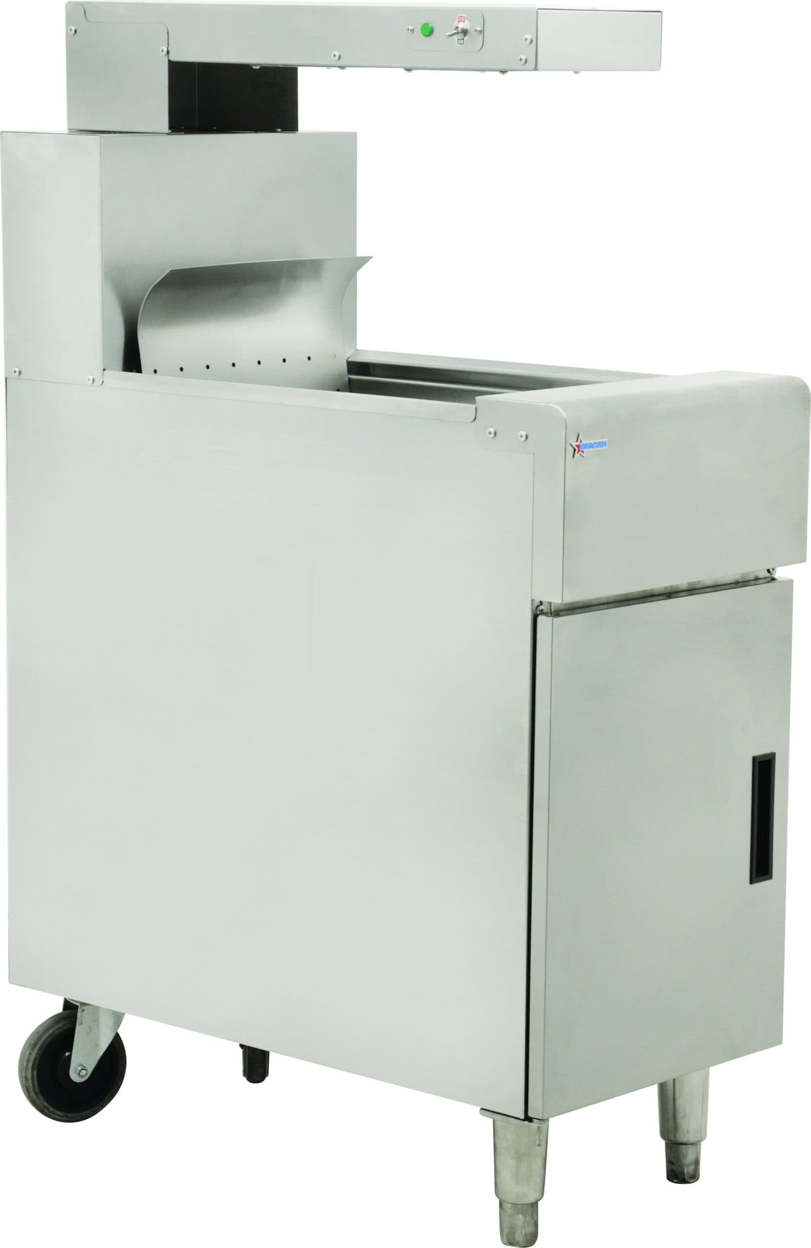 Portable Fry Dump Station Fried Food Warmer with Overhead Heating Lamp – 200W, 110V