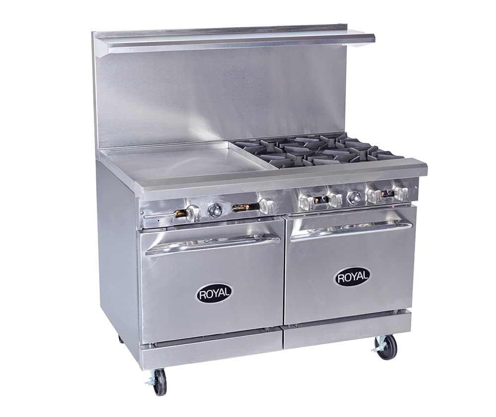Royal – 48” Wide Griddle Stainless Steel Gas Range With 20″ Wide Oven with 48″ Griddle – RR-G48