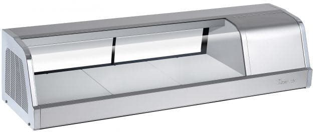 Turbo Air - 50" Stainless Steel Curved Glass Refrigerated Sushi Case with Right Side Compressor - SAK-50R-N (ETA 5-6 Weeks)