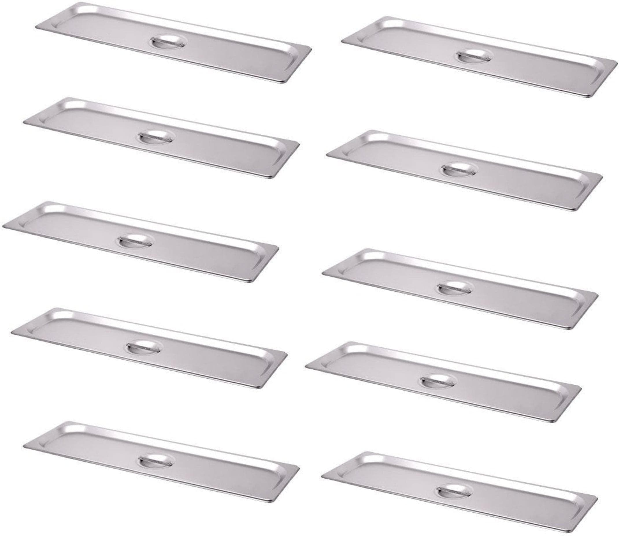 Half-Size Long Solid Stainless Steel Steam Table Pan Cover