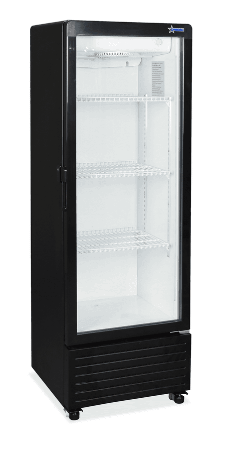 16.5″ One (1) Glass Door Display Refrigerator, 5 cu.ft. (140 L), Black