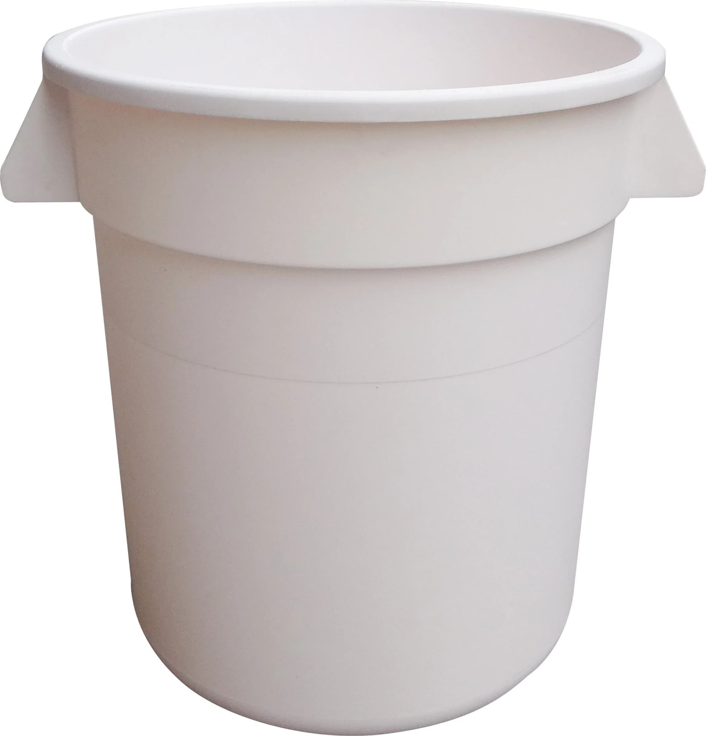 32-Gallon Polyethylene White Round Ingredient Bin