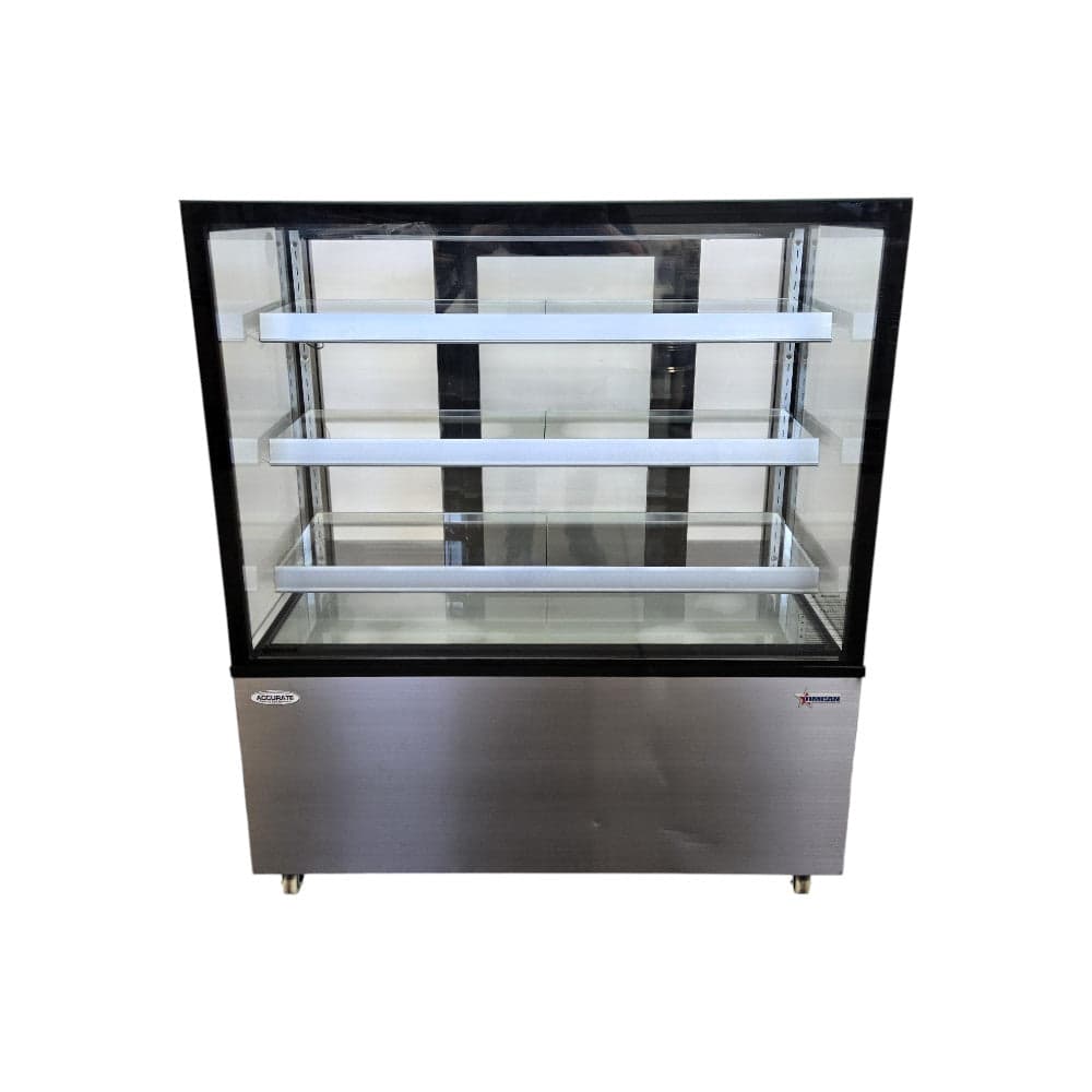 Omcan RS-CN-3071-S Square Glass Floor Refrigerated Display Case 48 Inch
