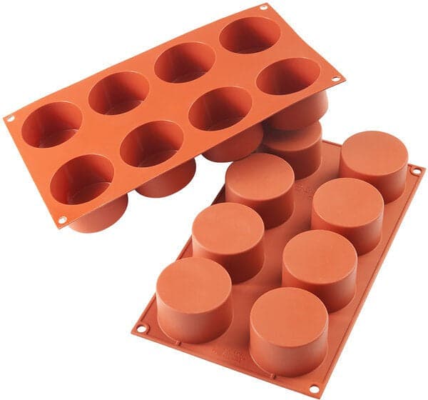 Silikomart – 2.4" x 1.5" Silicone #8 Compartment Cylinders Baking Mold – SF119