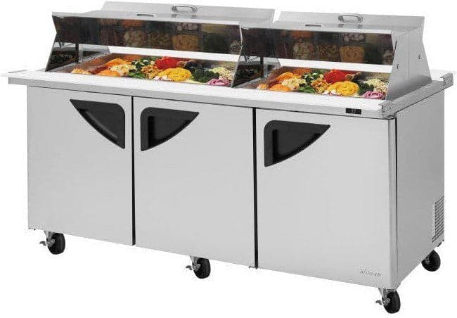 Turbo Air – 72″ Mega Top Dual Sided Refrigerated Sandwich Prep Table with 3 Doors – TST-72SD-30-N-DS (ETA 5-6 Weeks)