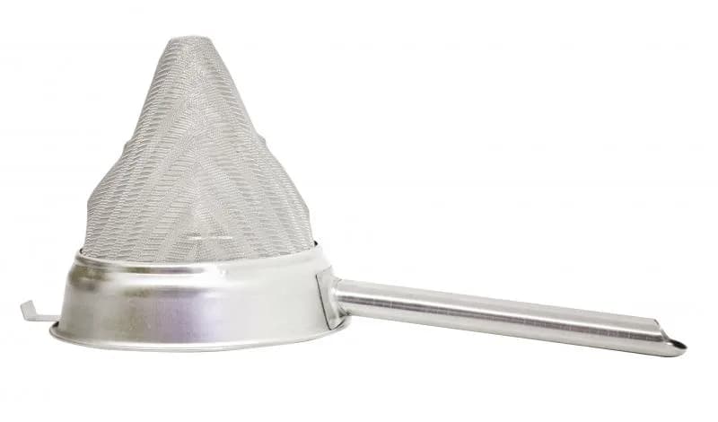 8″ Stainless Steel Extra Fine Mesh Bouillon Strainer with Hollow Handle