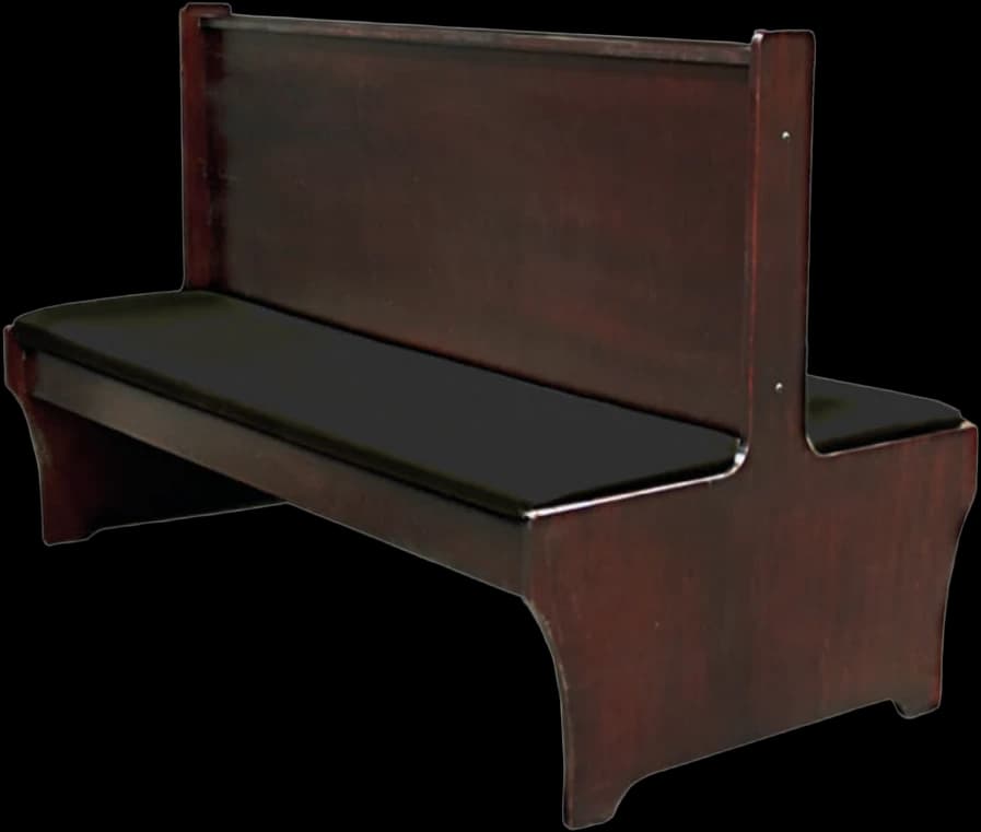ATS Mission Style Wood Booth, Double, 72" L, Padded Seat