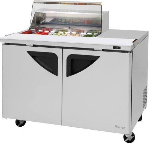 Turbo Air – 48″ 2 Door Refrigerated Sandwich Prep Table with Clear Lid – TST-48SD-08S-N-CL (ETA 5-6 Weeks)