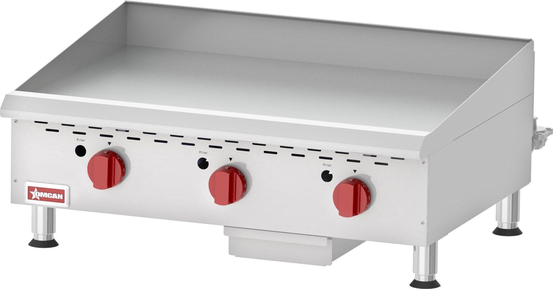 Elite 36" Countertop Gas Griddle 3 Burners with Thermostatic Control – 90,000 BTU