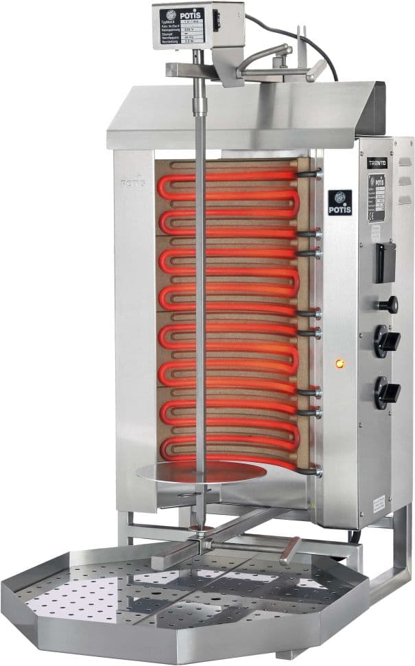 Potis E2 30 Kg Electric Doner Kebab Machine / Vertical Broiler with 2 Burners | Trento – 208V, 1 Phase, 6 kW