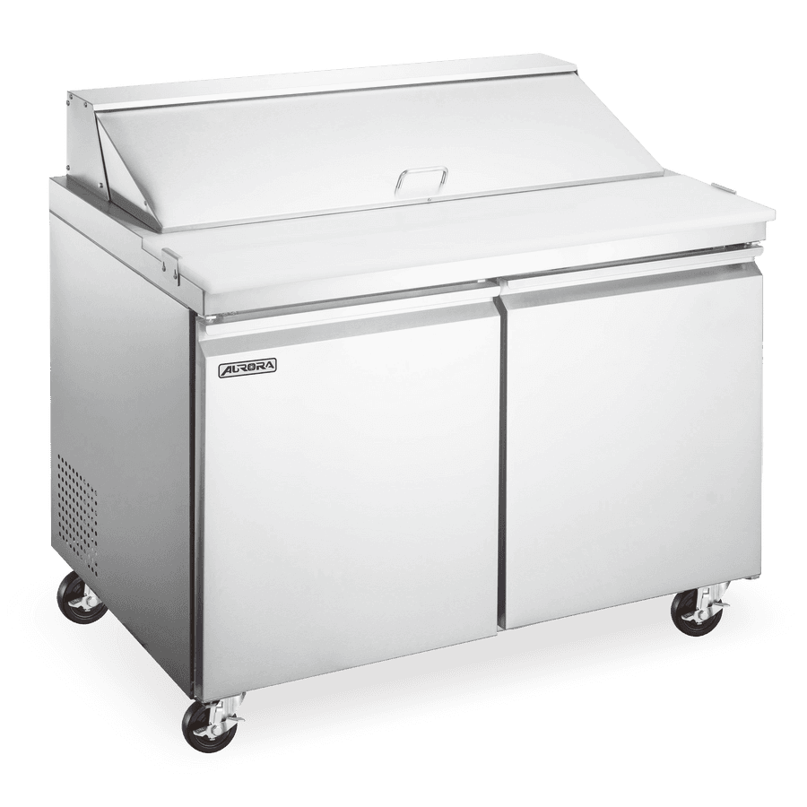Aurora 47″ Two (2) Door Refrigerated Sandwich/Salad Prep Table, 13 cu.ft. (357 L), Stainless Steel