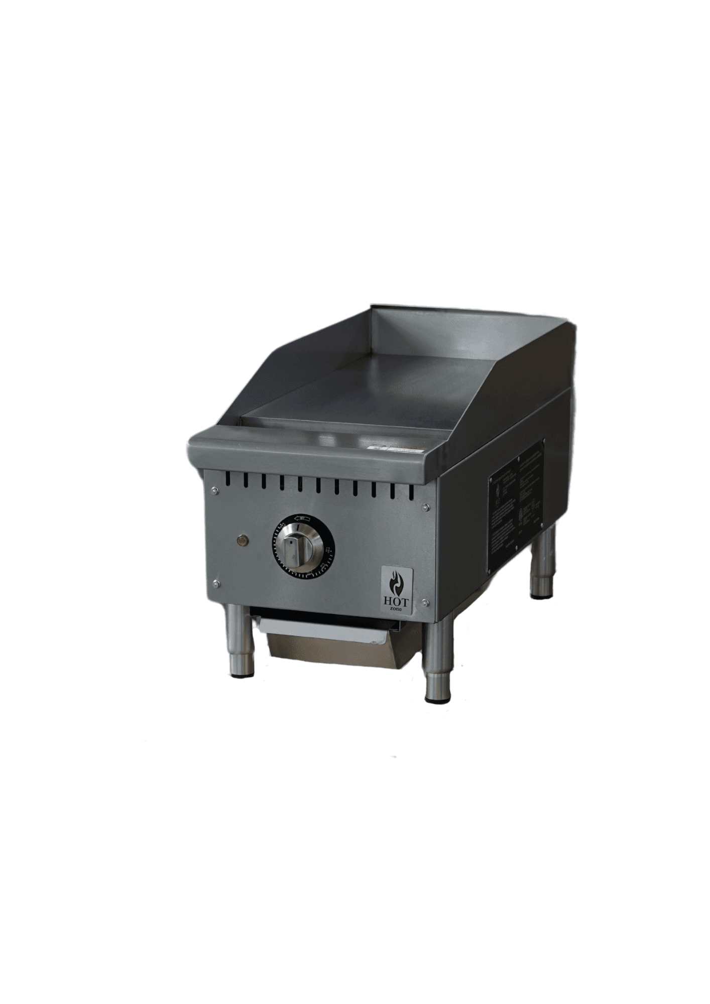 HOTZONE HZ-G12-MR Chrome Plated Countertop Manual Gas Griddle 12"