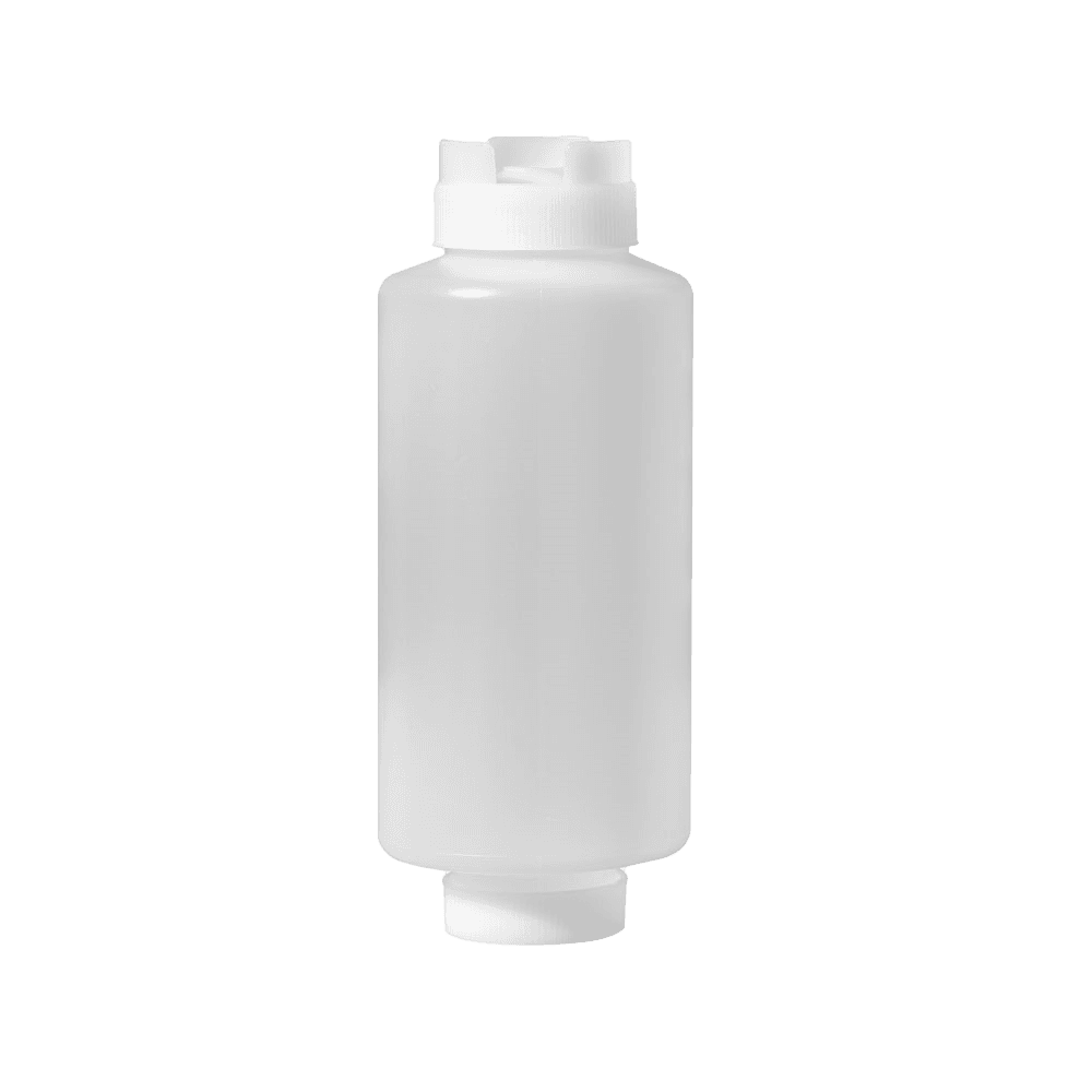 32 oz Clear Dual-way First In First Out Squeeze Bottle NSF