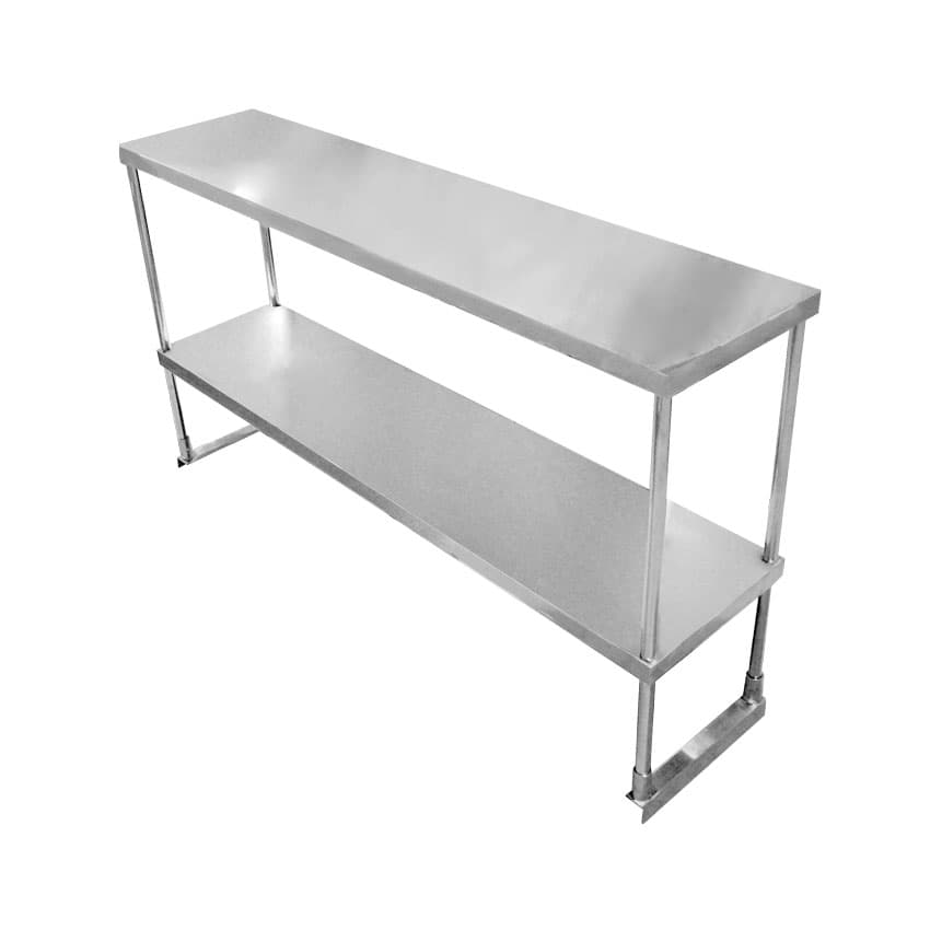 48" Stainless Steel Double Deck Overshelf