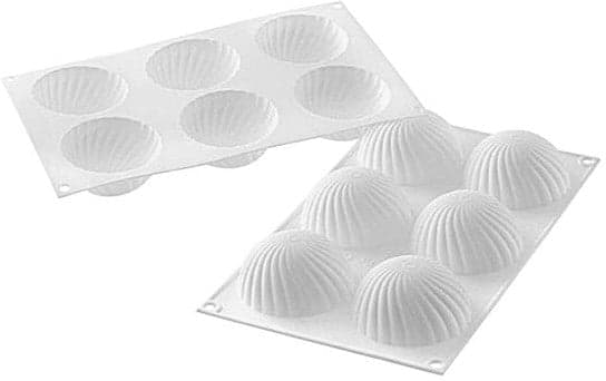 Silikomart – 2.9" x 1.4" Silicone 6 Compartment Parfum Baking Mold with Border – PARFUM110