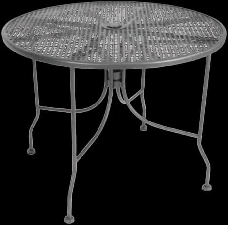 ATS Square Perforated Metal Outdoor Table Top, 30"R, Grey