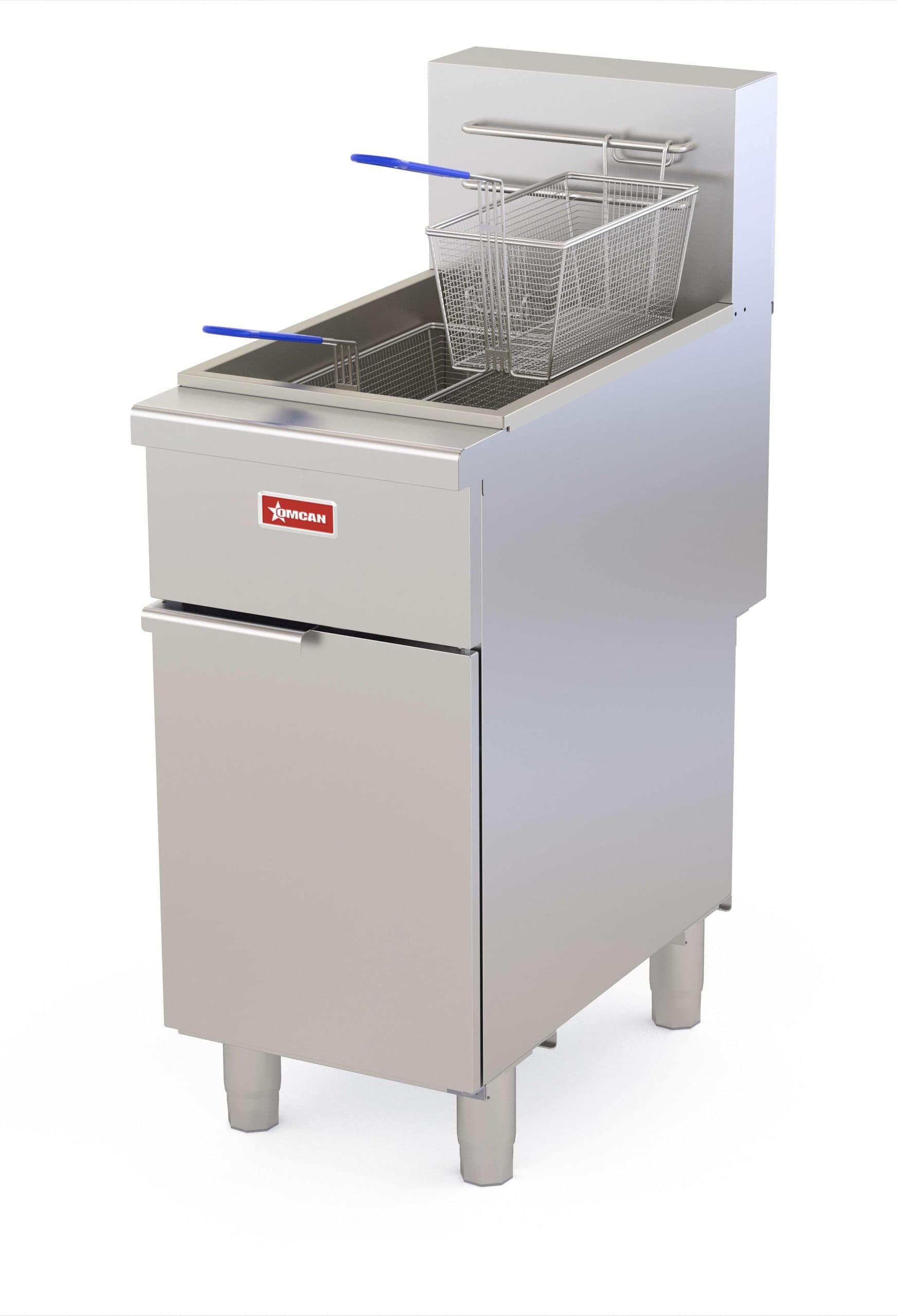 50 lbs. Open Pot Natural Gas Fryer Floor Model - 122,000 BTU