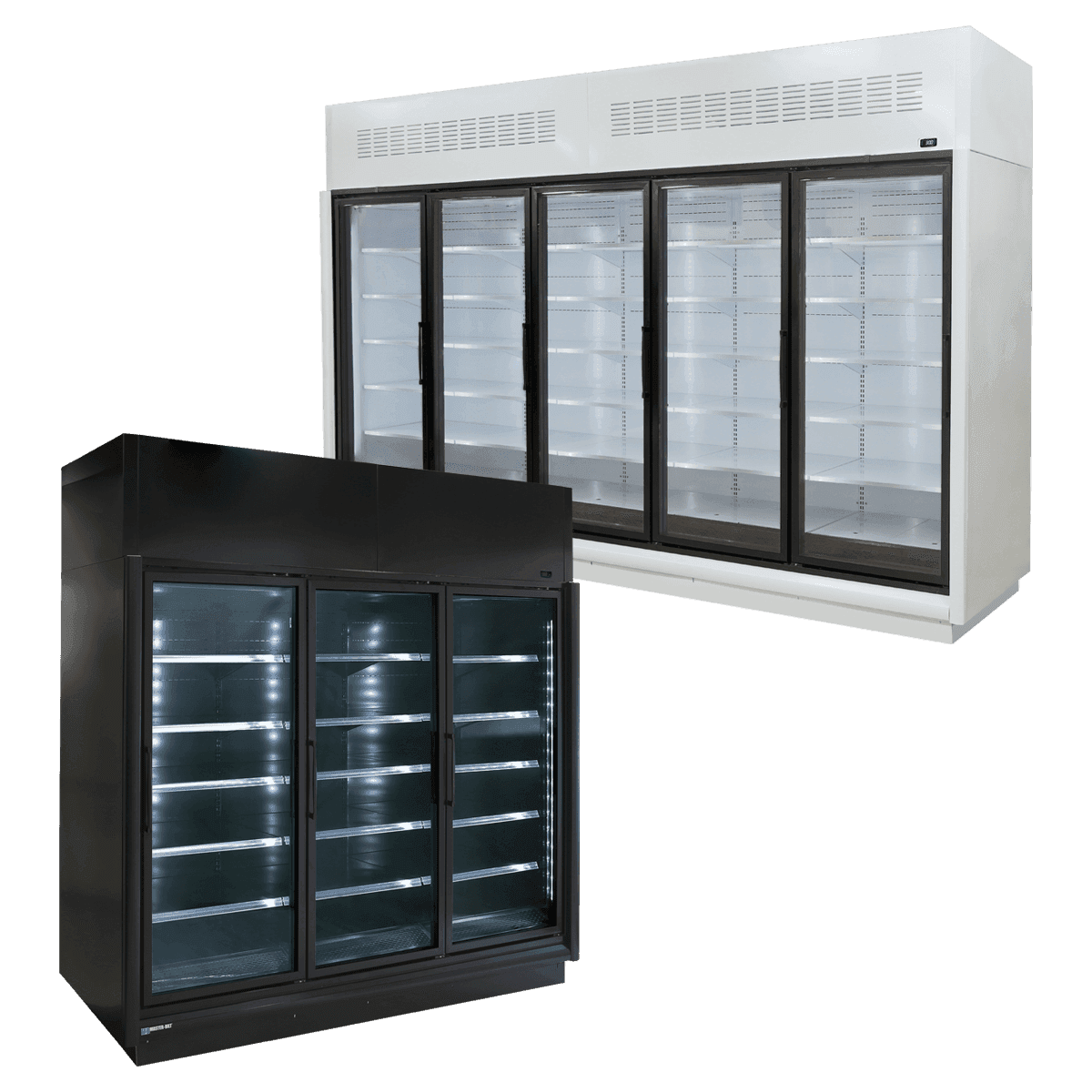 Master-Bilt – 5-Door Self-Contained Endless Glass-Door Merchandiser (R290) - Medium Temp – BEM-5-30CU