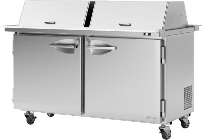 Turbo Air – PRO Series 60.25″ Silver Two-Doors Sandwich/Salad Prep Table-Dual Sided with Side Breathing – PST-60-24-N-DS (ETA 5-6 Weeks)
