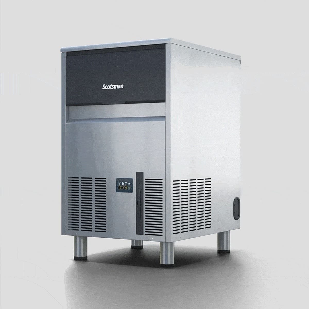 Machine à glaçons sous comptoir en acier inoxydable avec panneau de commande en façade