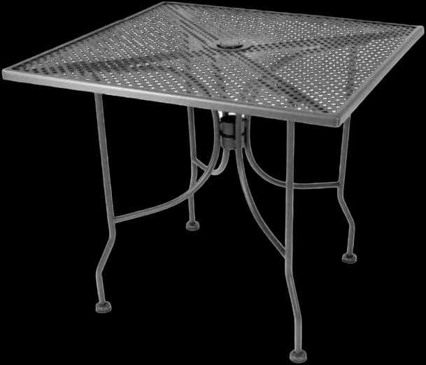 ATS Square Perforated Metal Outdoor Table Top, 36" x 36", Grey