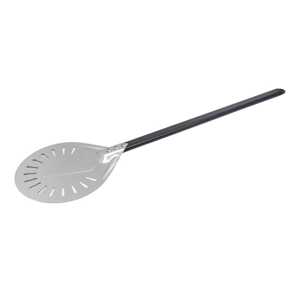 43-5/16” Perforated Aluminum Pizza Peel with 9” Round Blade
