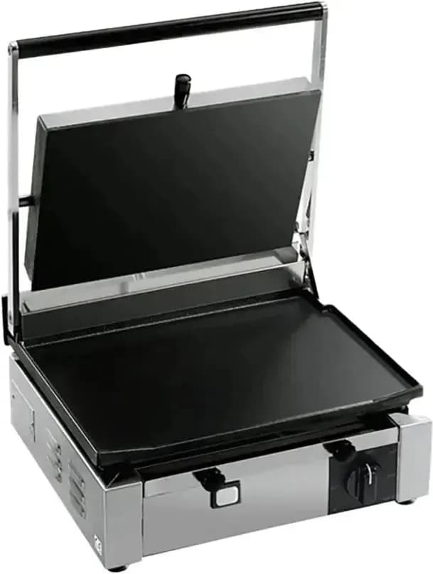 Eurodib – CORT-L Electric Panini Grill 220V w/ Ribbed Top & Flat Bottom – SMSCORTL220