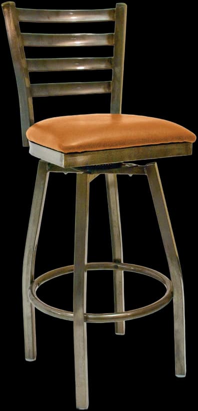 ATS 77C-BS Ladder-Back Clear-Coat Barstool