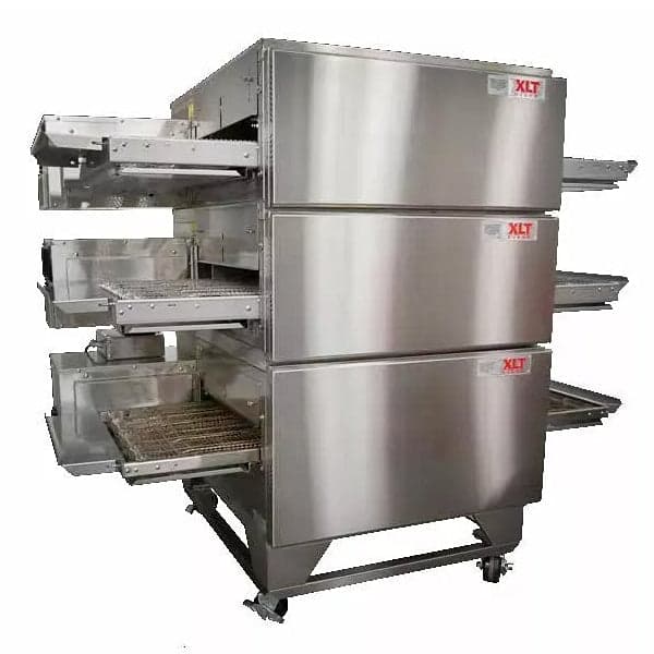 XLT 3870-2B Triple Stack Liquid Propane Conveyor Pizza Oven (38″ belt, 70″ chamber)