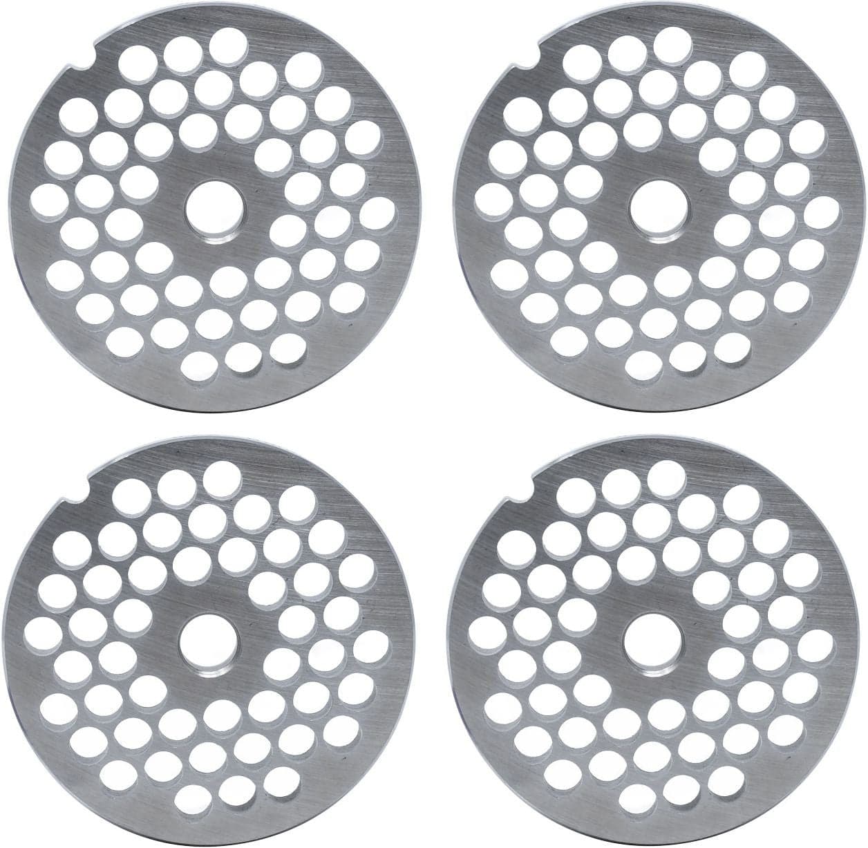 European Style #22 stainless steel plate, hubless, 8mm (5/16″) – one notch/ round