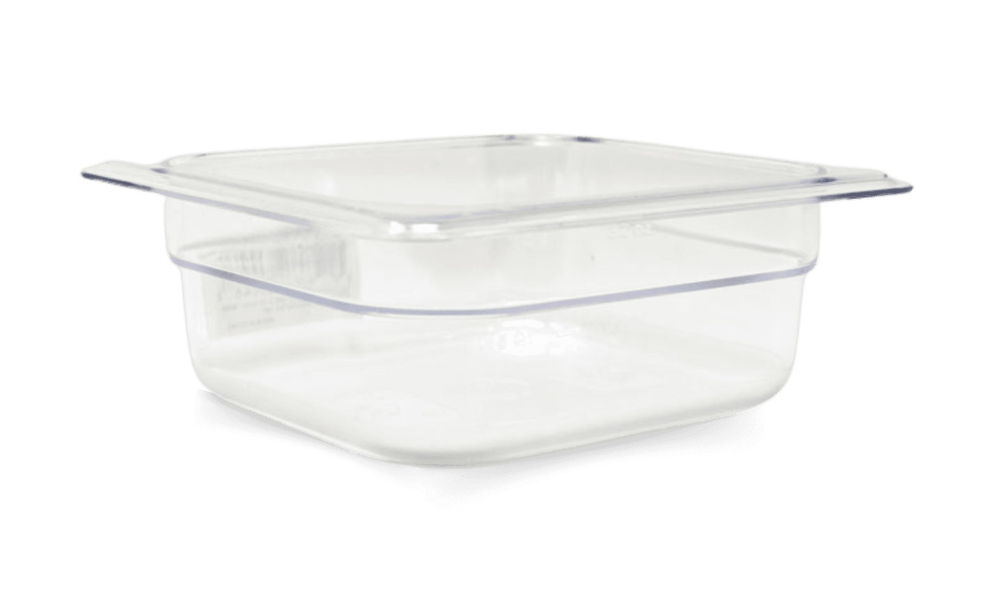 GN 1/6 Sixth-size Polycarbonate Clear Food Pan, 2 1/2″ Deep