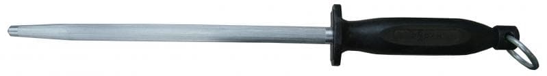 10" Round Sharpening Steel with Black Handle